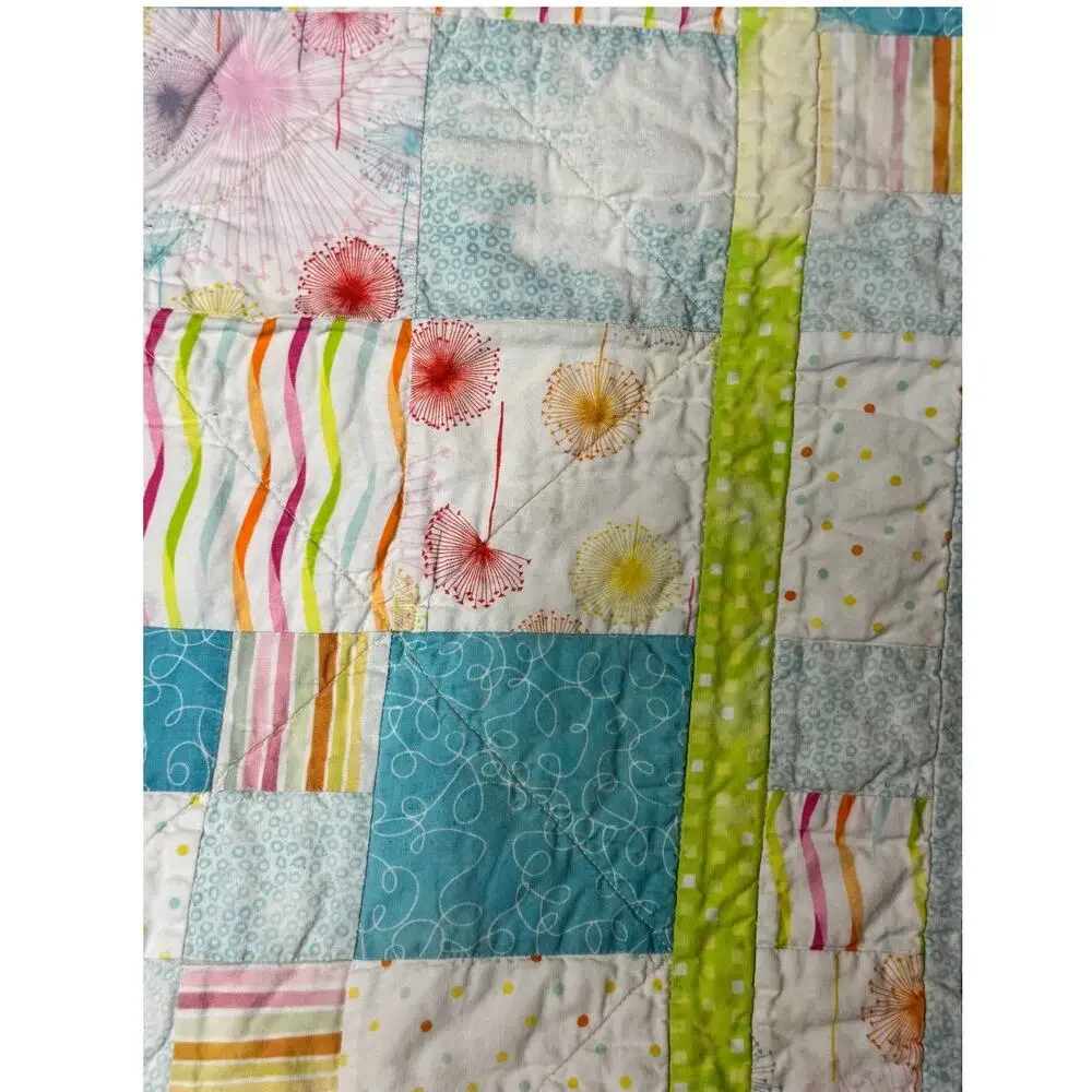 Handmade baby crib quilt 26